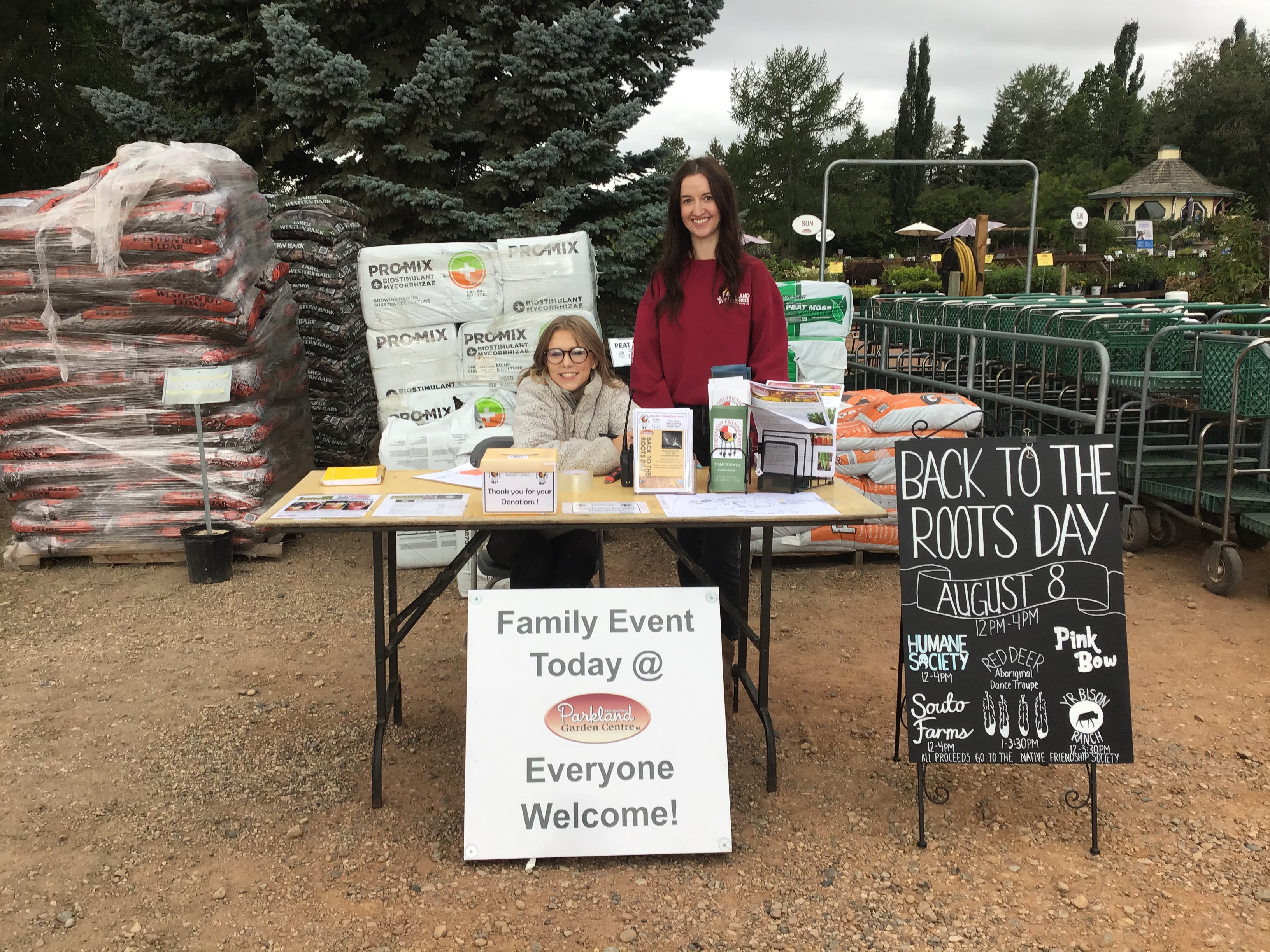 Welcome to Parkland Nurseries booth at the front gate