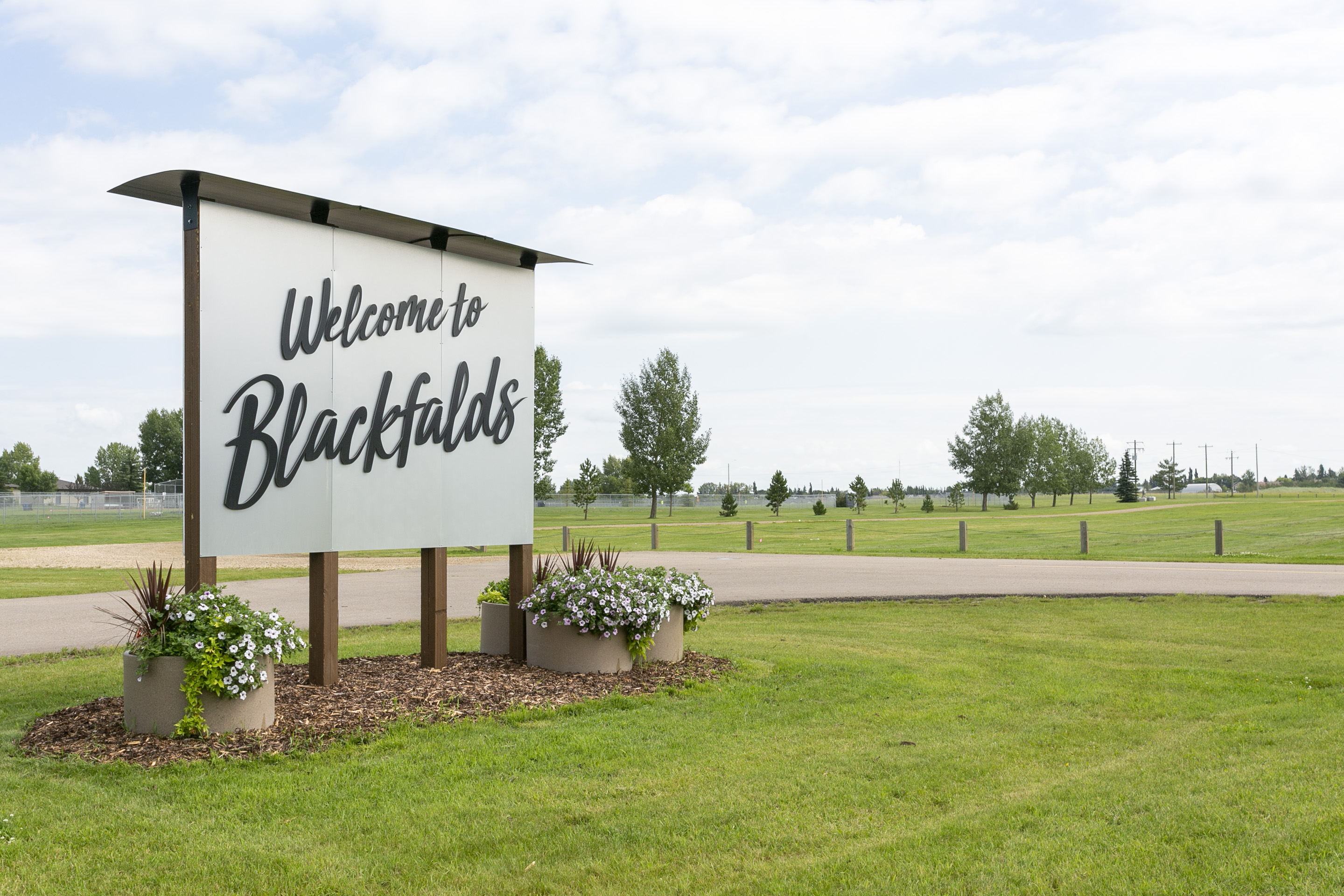 People camping and playing in a baseball tournament in Blackfalds. 