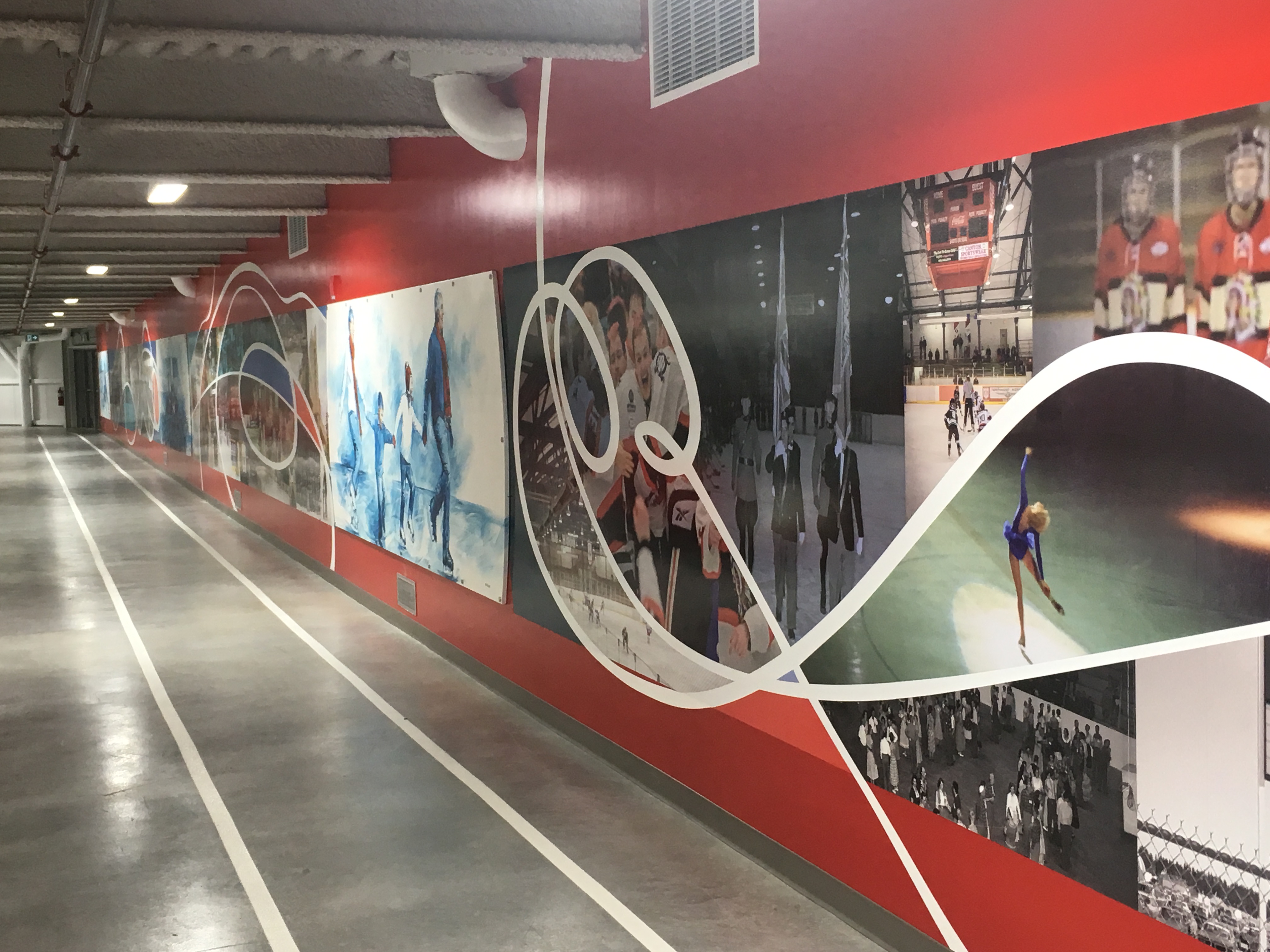 Wall mural at the Servus Running Track. 