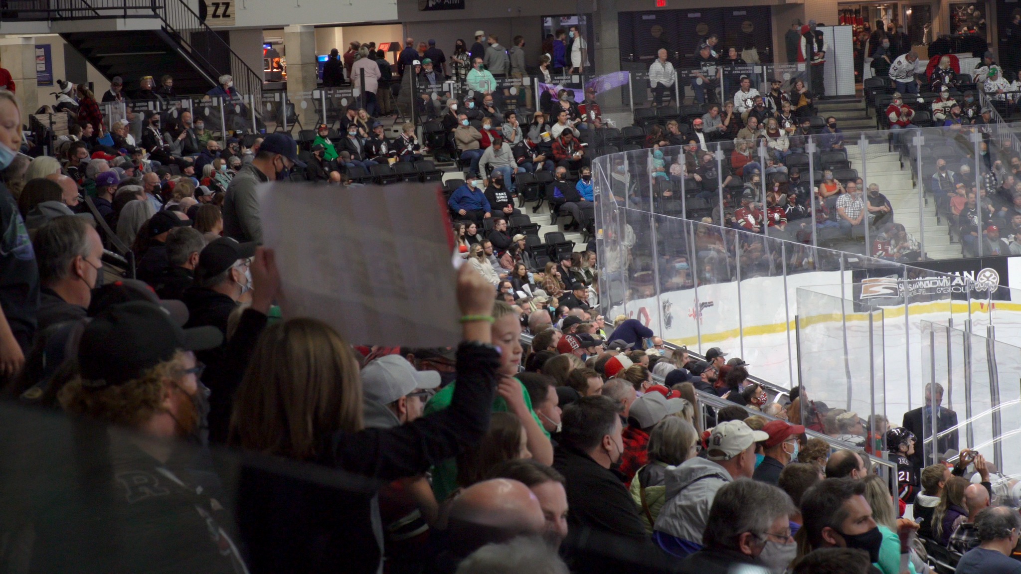 Image of a crowd enjoying a hockey game