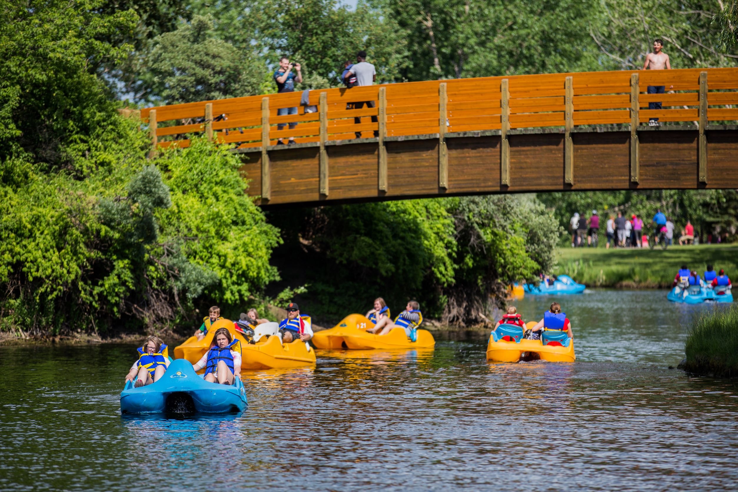 Image of a people enjoying Bower Ponds