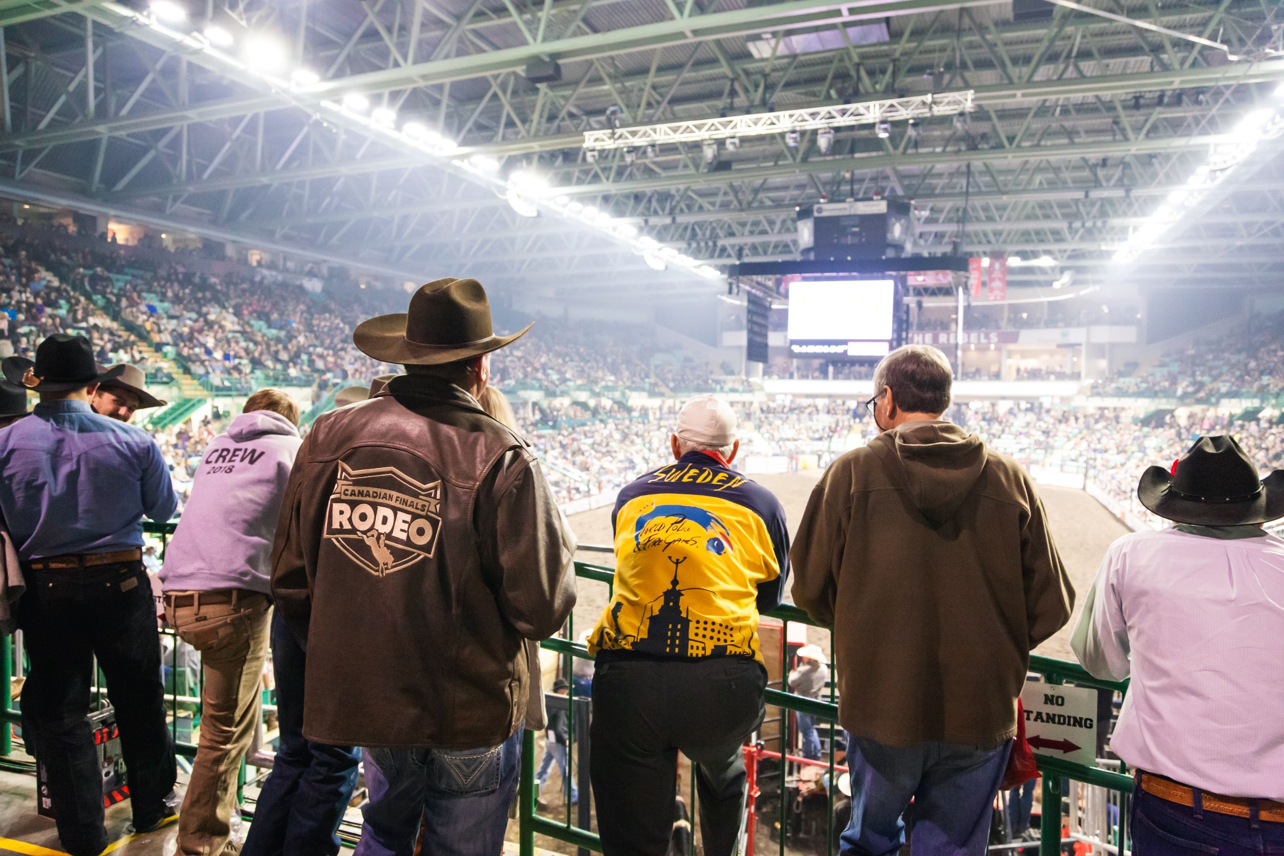 Image of a group of people watching the CFR. 