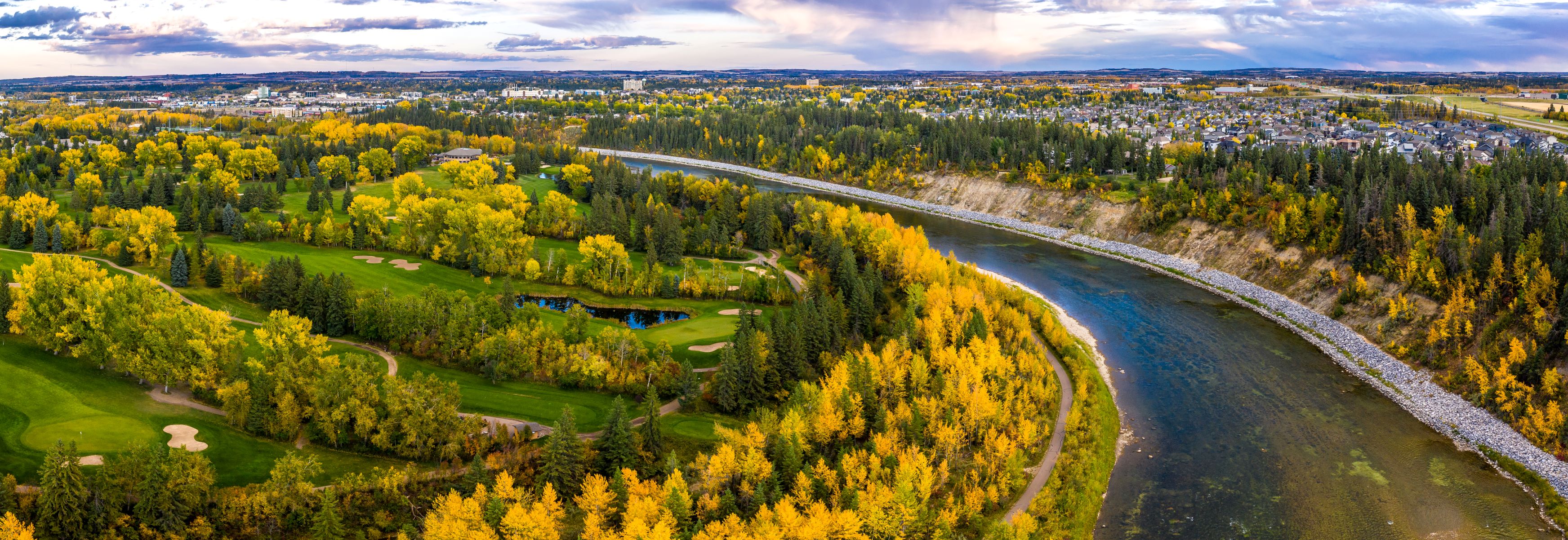 Image of the river valley in Red Deer. 