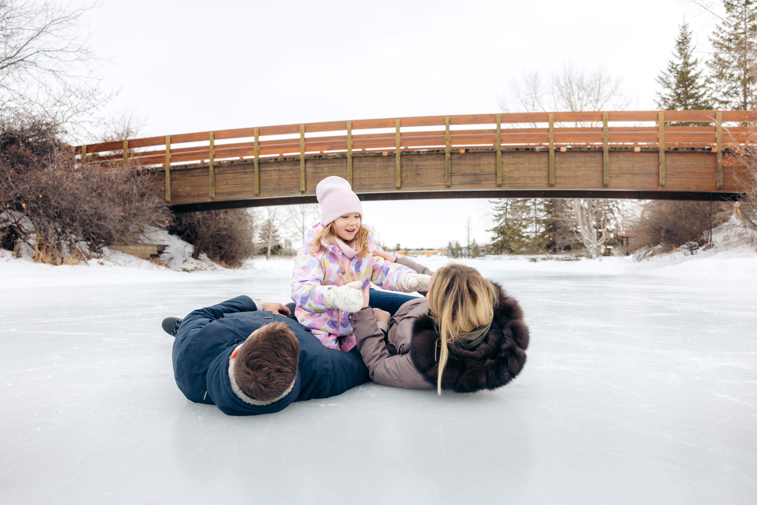 Woman enjoying winter view.