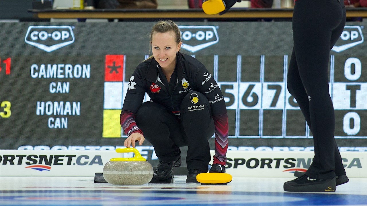 Image of a group of people watching the Grand Slam of Curling 