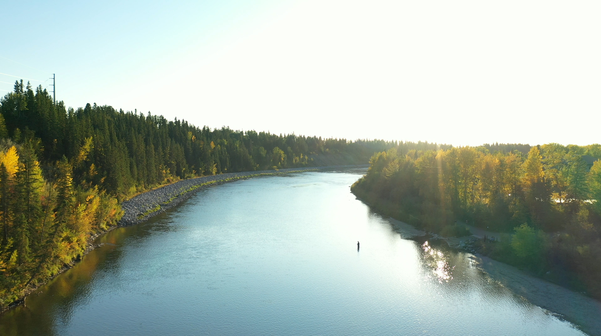 Center of Red Deer River with Red Deer text central image.