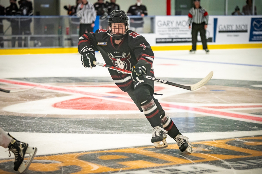 Child hockey player in Red Deer, Alberta. 